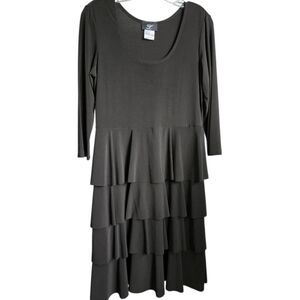 Women's Libra Black Tiered Dress Size M